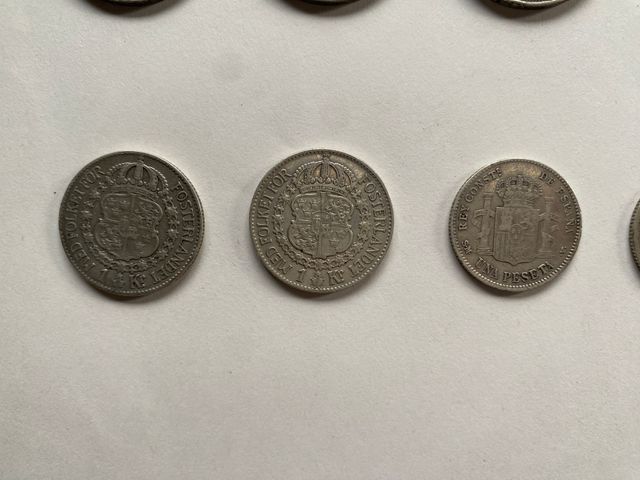 Lotto monete argento marco scellino corona peseta