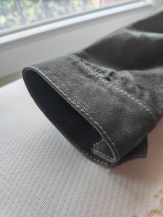 Chaqueta de ante gris