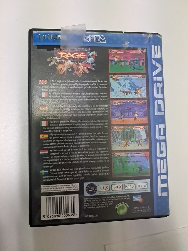 Juego primal rage sega año 1995