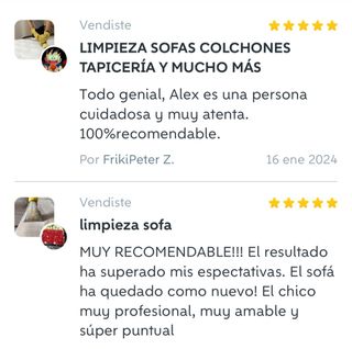 Limpieza de sofa