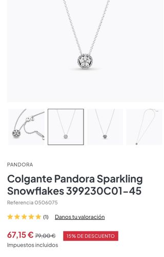 Colgante pandora con cadena