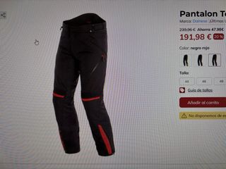 Equipacion Moto Dainese Tempest 2 D DRY T48