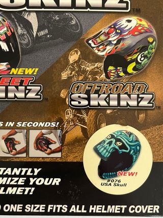 Funda decora casco motocross USA Skull