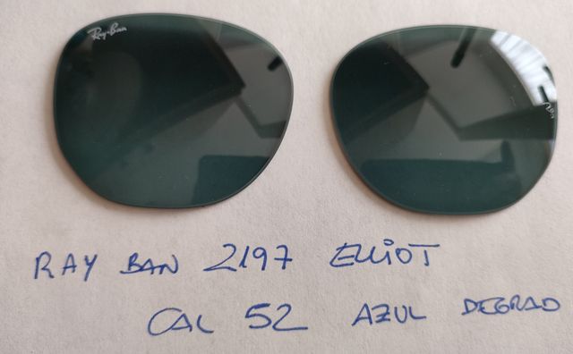 Lentes Ray Ban 2197 ELLIOT AZUL DEG. CAL 52