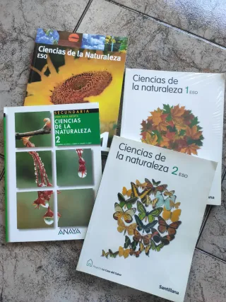 Lote 4 libros de texto Ciencias de la Naturaleza