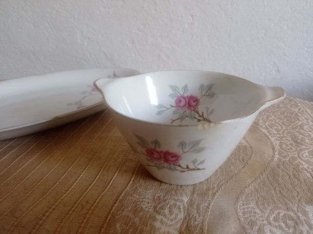 ✨Conjunto plato ovalado y tazón de porcelana✨