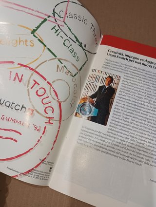 Swatch catalogo mostra 1992 Firenze orologio