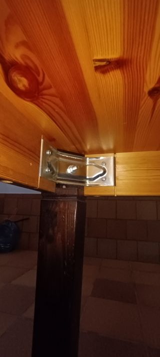 Mesa de comedor de madera maciza, robusta y elegan