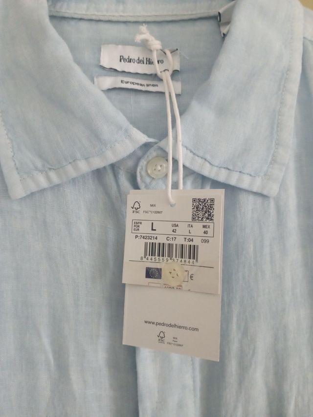 Camisa lino PEDRO DEL HIERRO grande