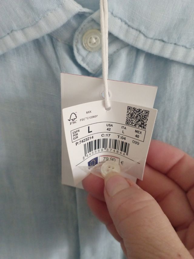 Camisa lino PEDRO DEL HIERRO grande