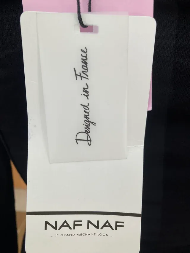 NAF NAF Galate Ml Camiseta, Negro, L para Mujer