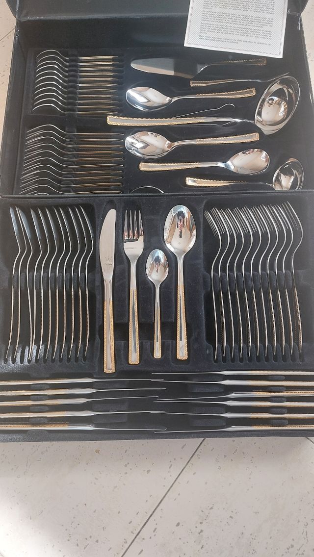 Cuberteria Alemana. Baño Oro y Plata.