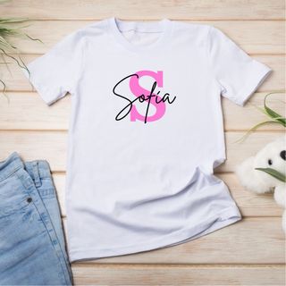 Camiseta con Nombre y Inicial personalizada