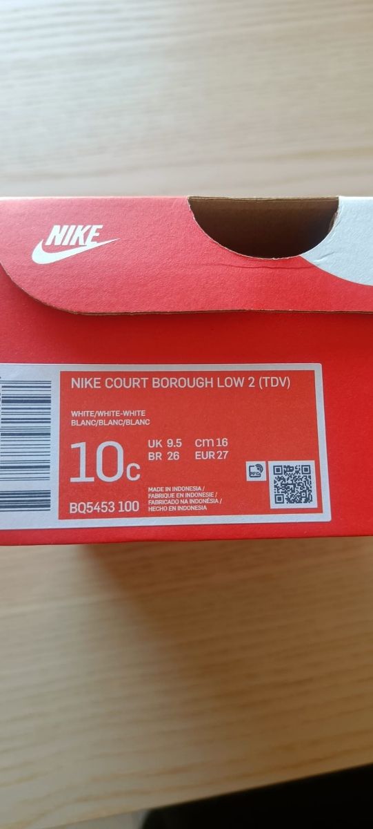 NIKE Court Borough Low 2 Blancas talla 27