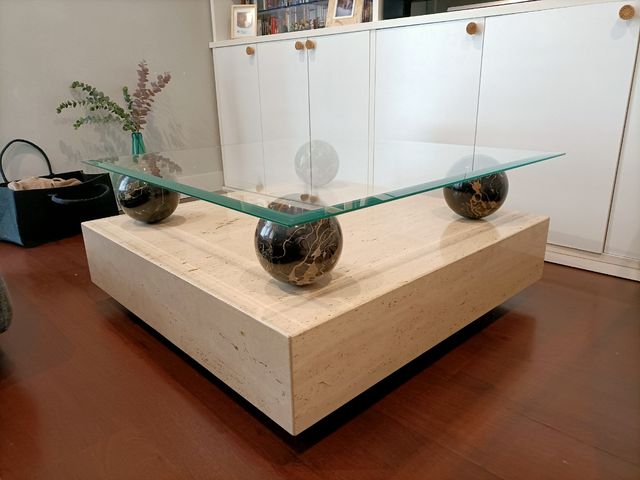 Mesa centro travertino