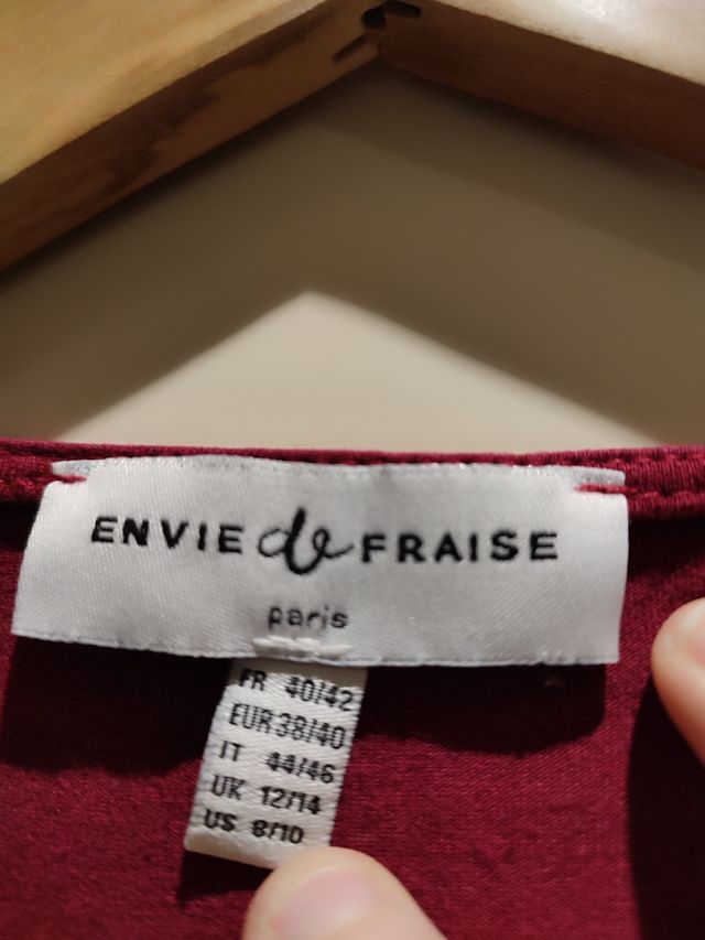 Camiseta rojo burdeos premama