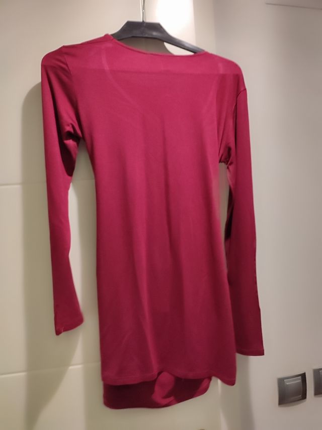 Camiseta rojo burdeos premama