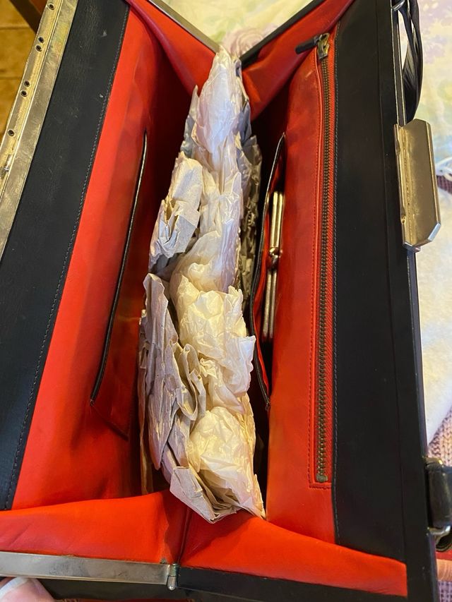 Borsa in pelle vintage anni 50