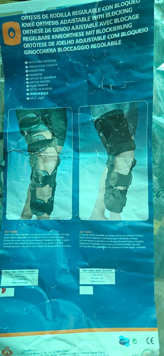 Ortesis de rodilla regulable