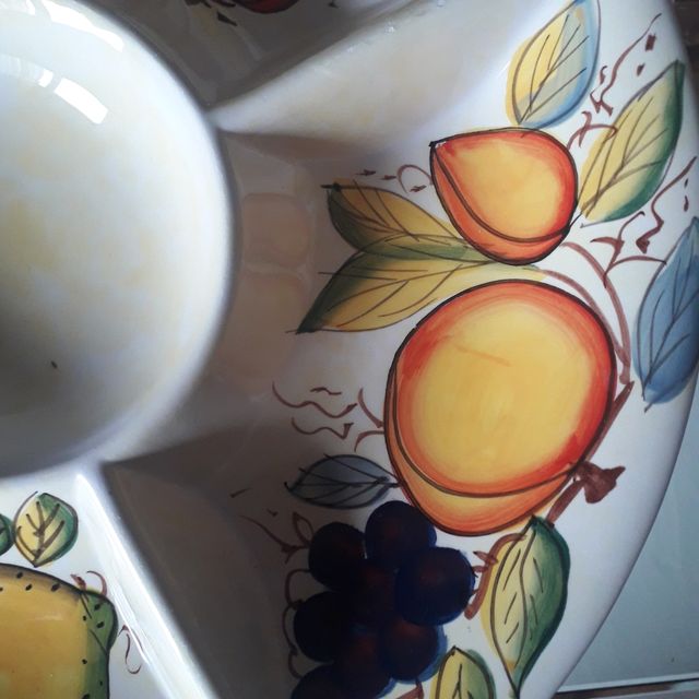 Piatto ceramica portafrutta