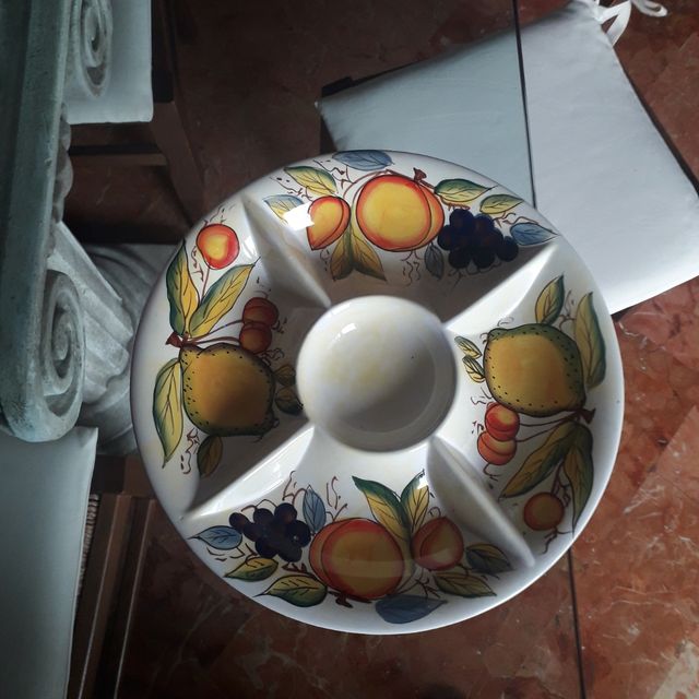 Piatto ceramica portafrutta