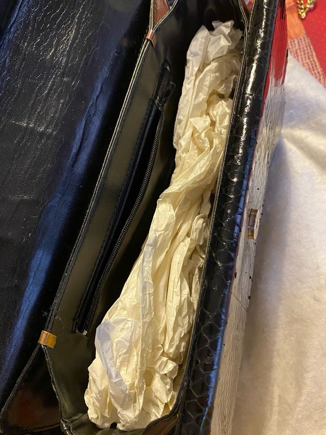 Borsa vintage in pelle di pitone anni 50