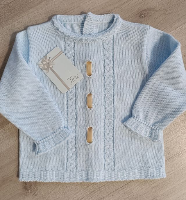 Jersey de punto bebé azul NUEVO