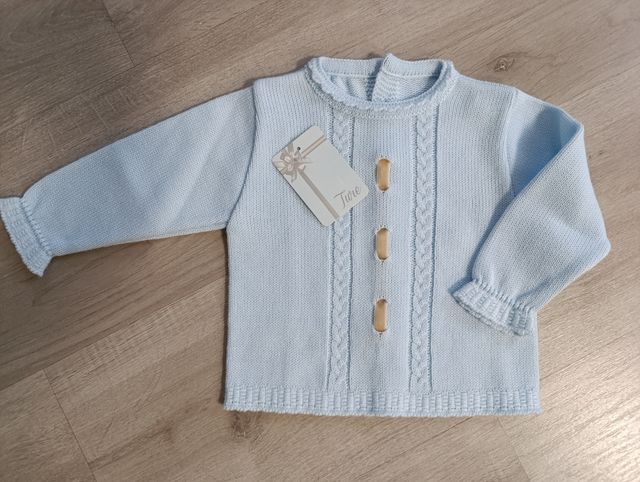 Jersey de punto bebé azul NUEVO