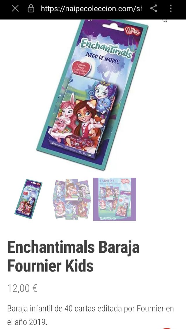 Baralho de cartas de baralho dos Enchantimals