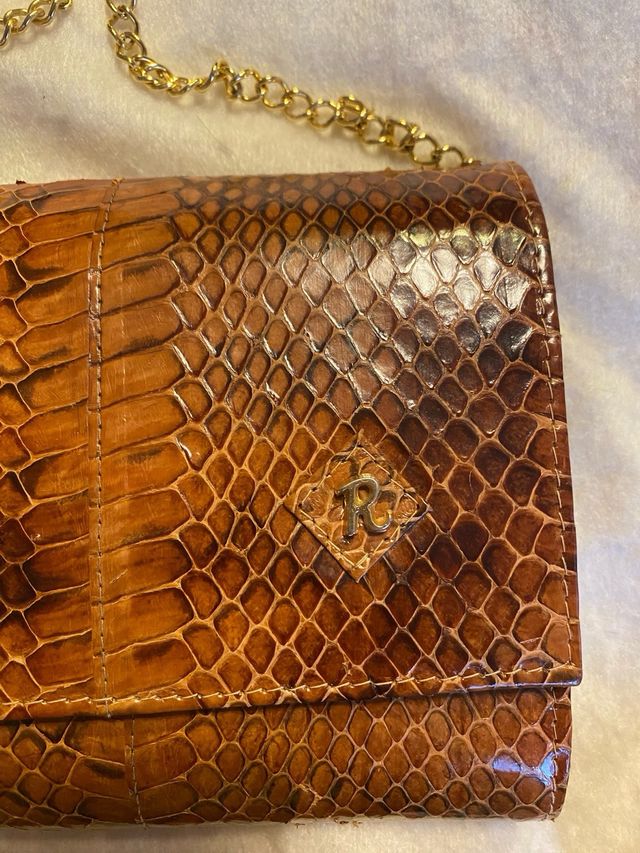 Borsa vintage in pelle di pitone/serpente anni 50