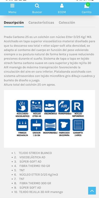 Packs 105x190 canapé +colchón visco