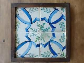 Plafón azulejos catalanes s.XIX