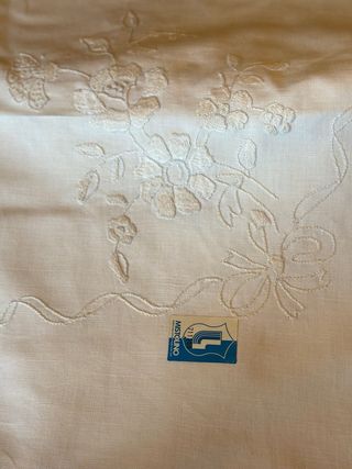 Antica tovaglia in misto lino x12