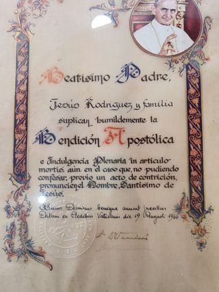 Bendición Apostolica  Pablo VI