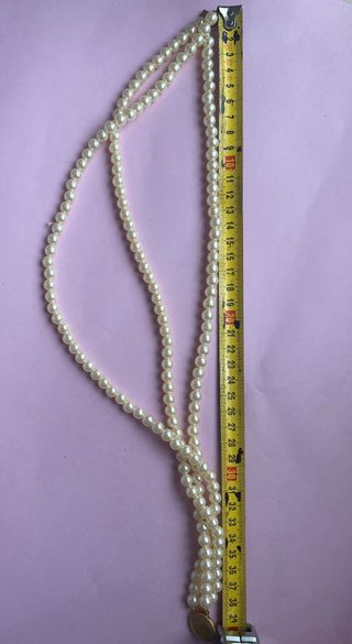 Collar de perlas cierre dorado