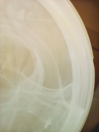 Plafoniera vetro bianco satinato sfumato