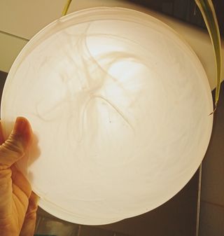 Plafoniera vetro bianco satinato sfumato