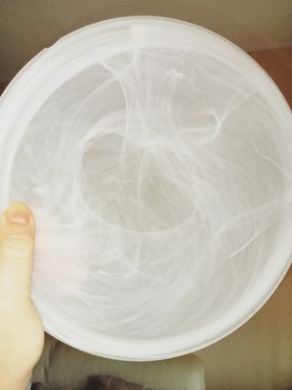 Plafoniera vetro bianco satinato sfumato