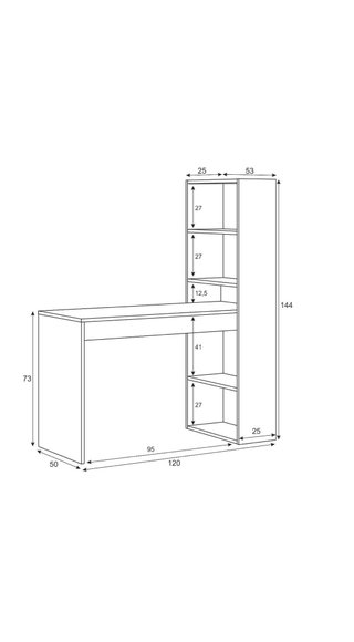 Mueble mesa escritorio estudio blanco