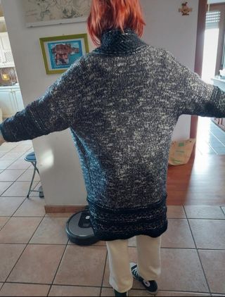 Cappotto mohair grigio mélange