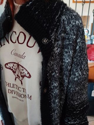 Cappotto mohair grigio mélange