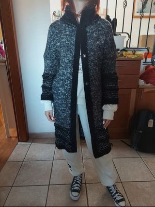 Cappotto mohair grigio mélange