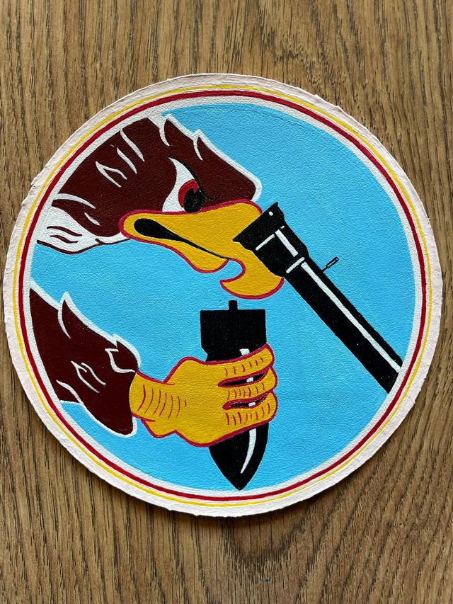 Parche de cuero pintado a mano réplica ww2