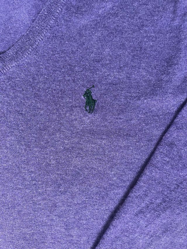 Maglione viola con scollo a V Ralph Lauren