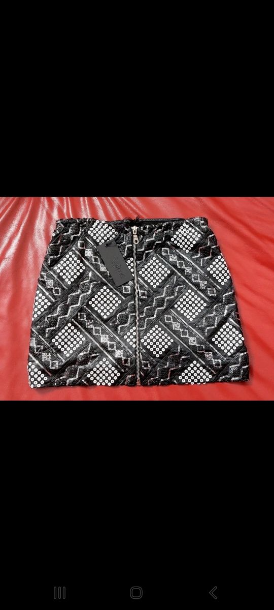 Minigonna similpelle donna/ragazza XS/IT38/EU34