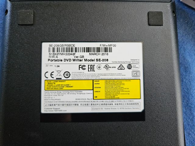 Lettore dvd Samsung per pc super sottile