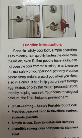 Cerradura de puerta portátil