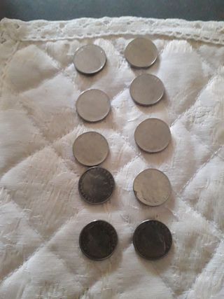 10 monete da 100lire in miniatura