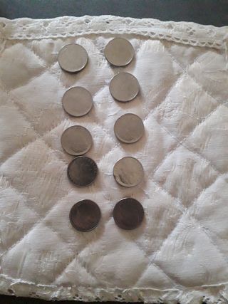 10 monete da 100lire in miniatura