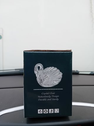 Portacandele di cristallo "cigno"